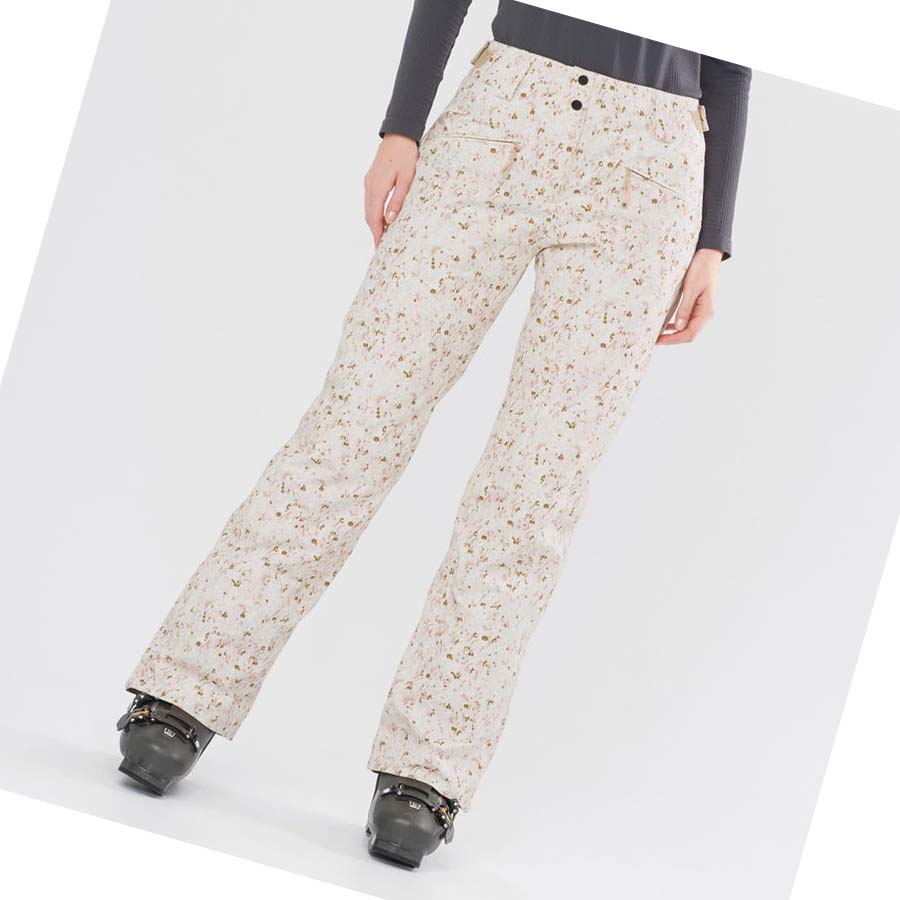 Pantalones De Esquí Salomon EDGE Mujer Beige | MX 2328YXF